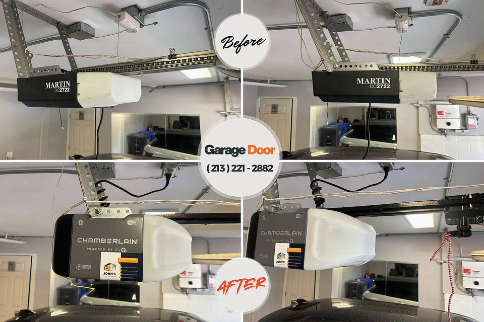 Before and after: garage door repair Issaquah, WA